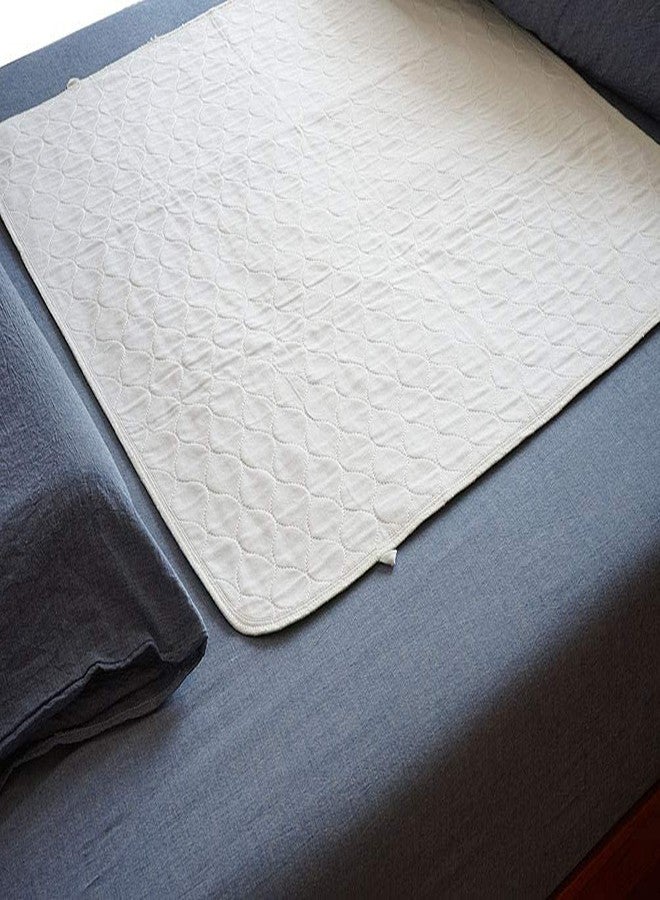 Careboree 2 Pack Cotton Top Quilted Underpad, Waterproof Extra Absorbent Use for Incontinence Bed Pads,Washable and Reusable Pet Pads (34" x 36") - Image 1